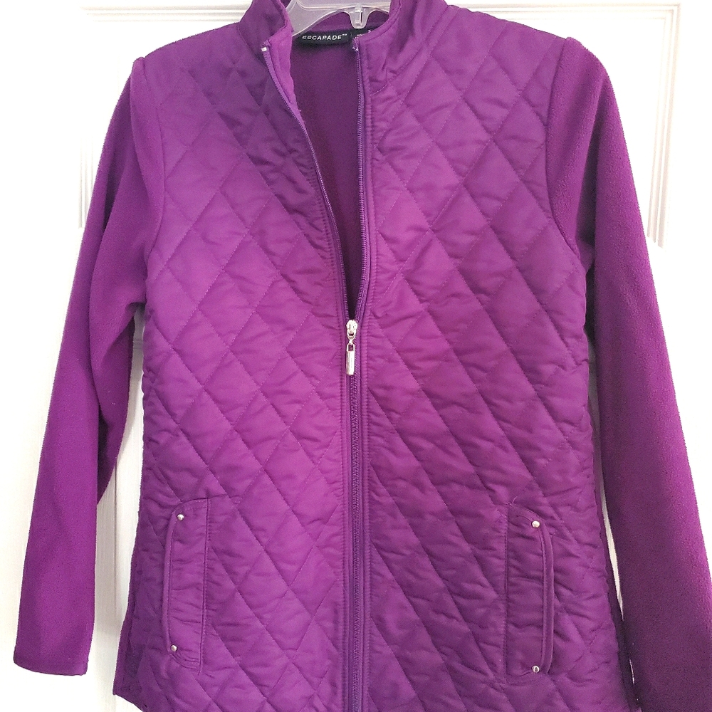 Quilted full zip jacket